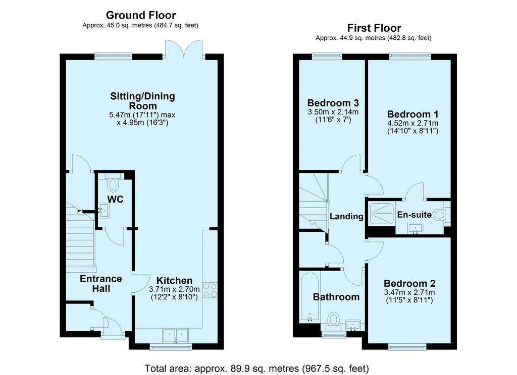 3 bedroom detached house for sale - floorplan