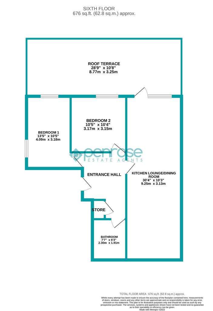 2 bedroom flat to rent - floorplan