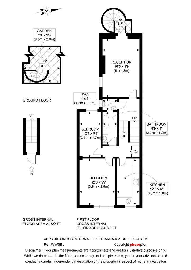 2 bedroom flat to rent - floorplan