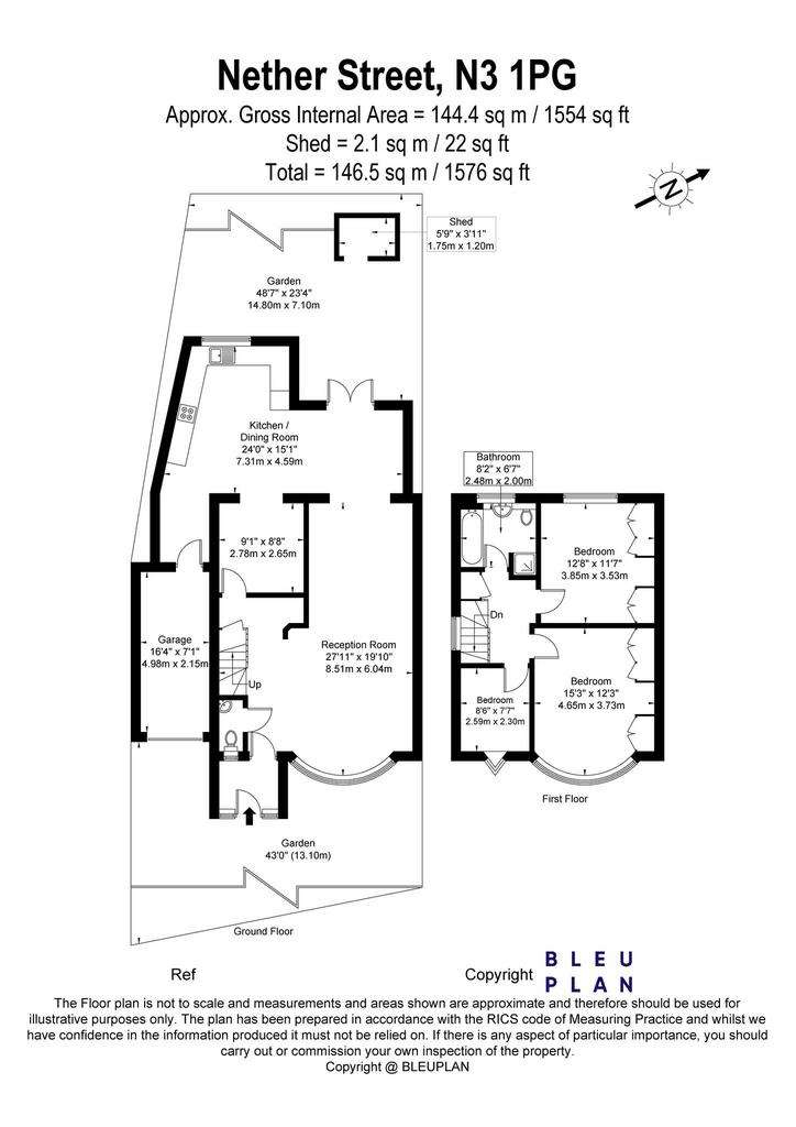 3 bedroom semi-detached house to rent - floorplan