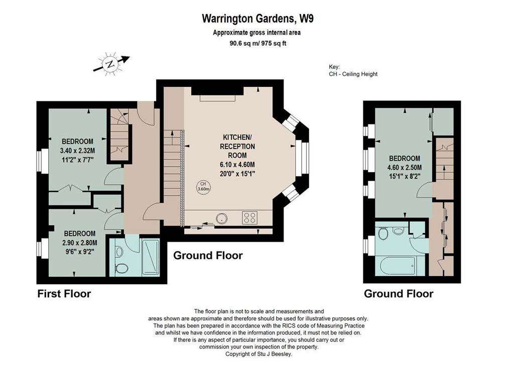 3 bedroom flat for sale - floorplan