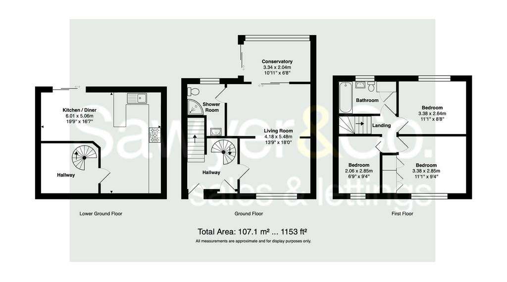 3 bedroom house to rent - floorplan