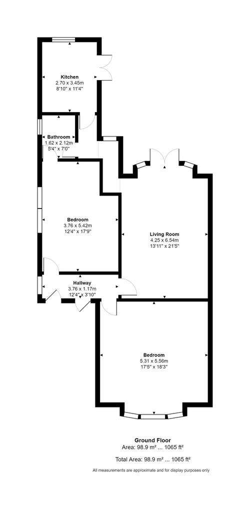 2 bedroom flat to rent - floorplan