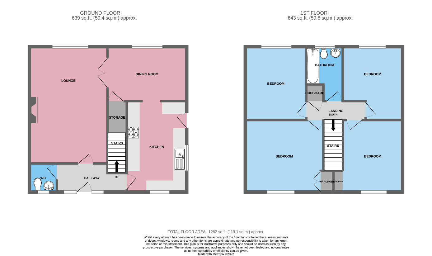 4 bedroom property for sale - floorplan