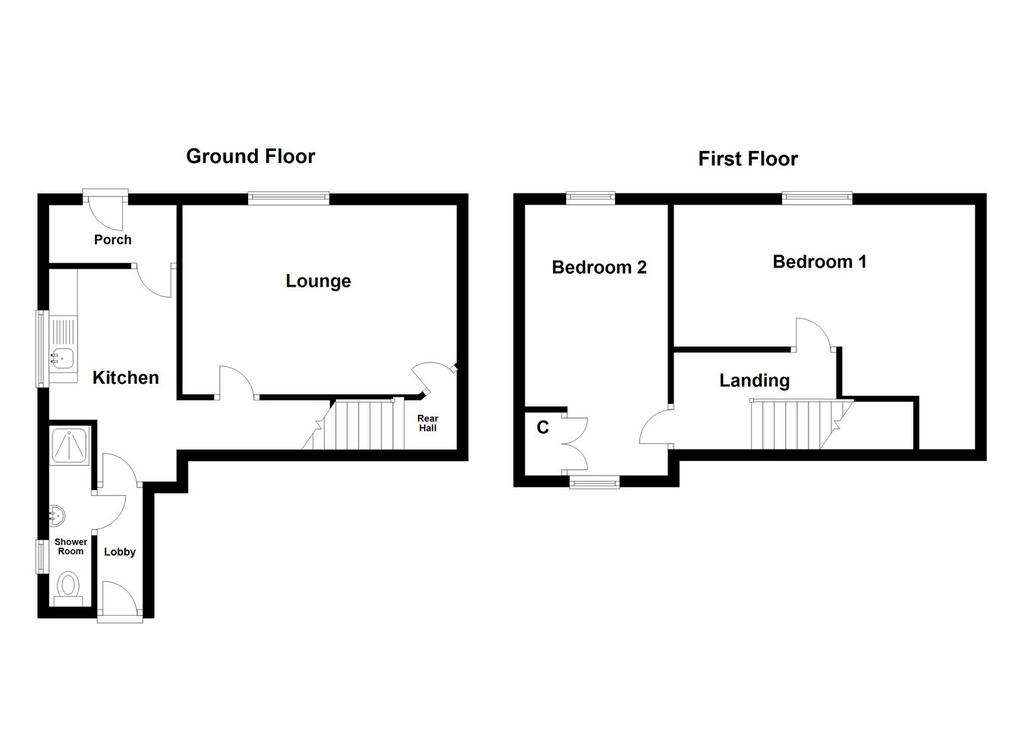 2 bedroom town house for sale - floorplan