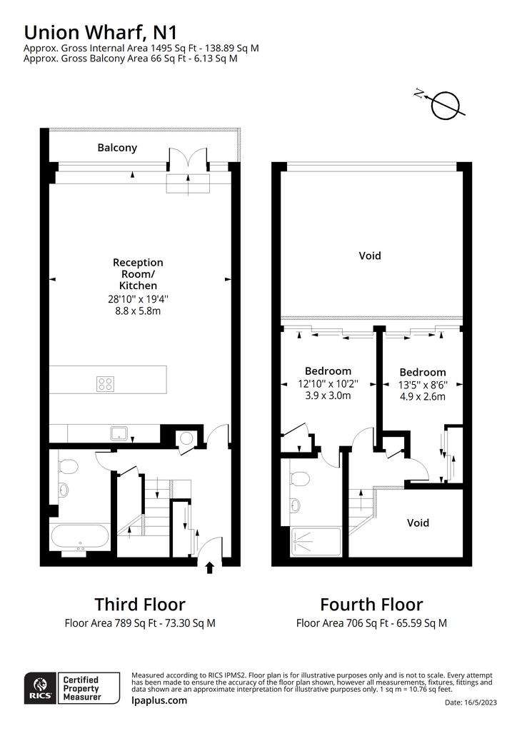 2 bedroom flat to rent - floorplan