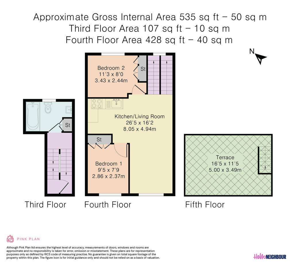 2 bedroom flat to rent - floorplan