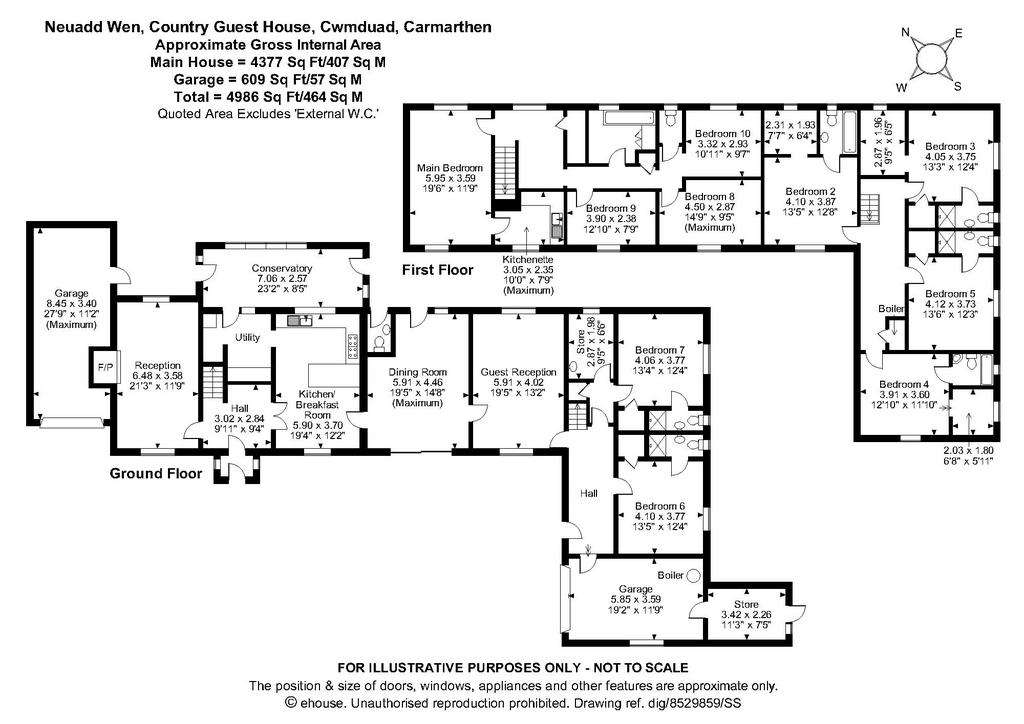 10 bedroom detached house for sale - floorplan