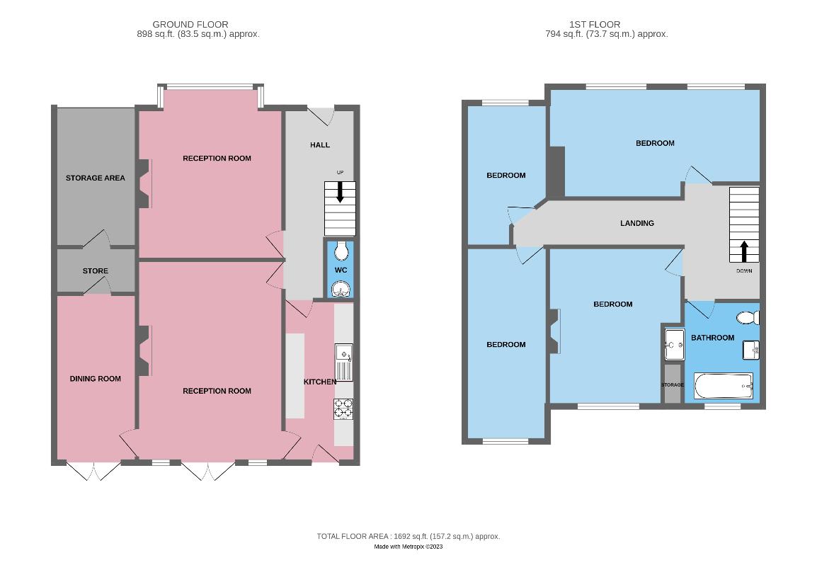 4 bedroom property for sale - floorplan