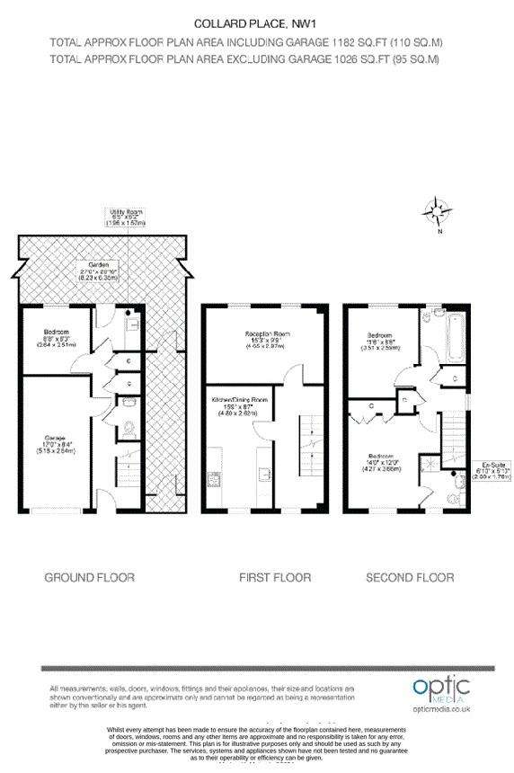 3 bedroom end of terrace house to rent - floorplan