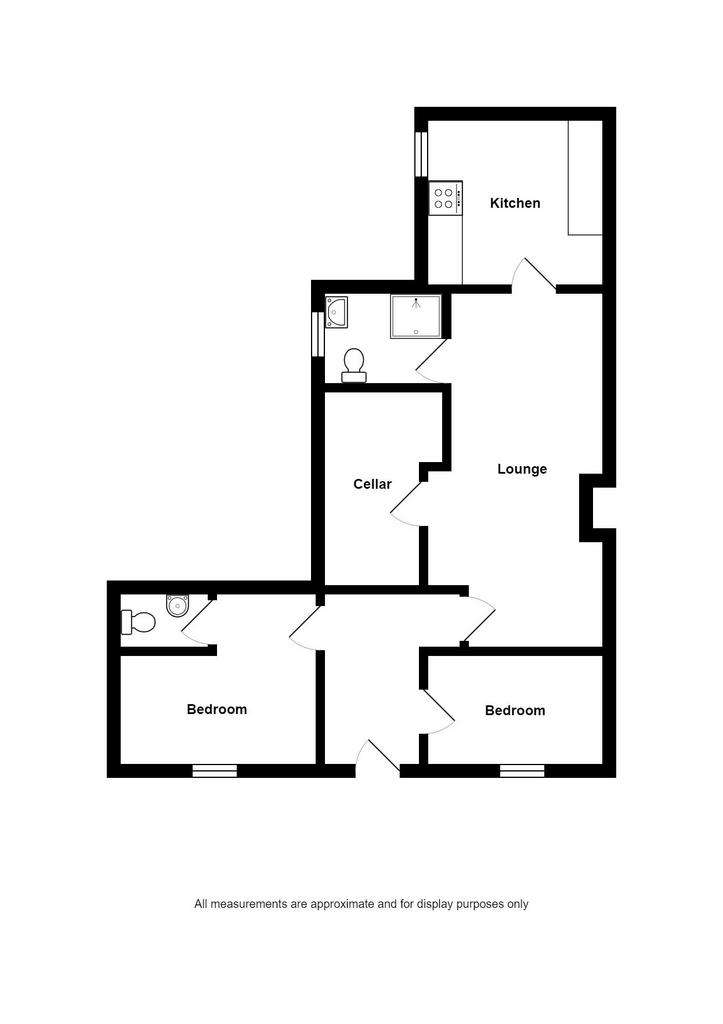 2 bedroom flat to rent - floorplan