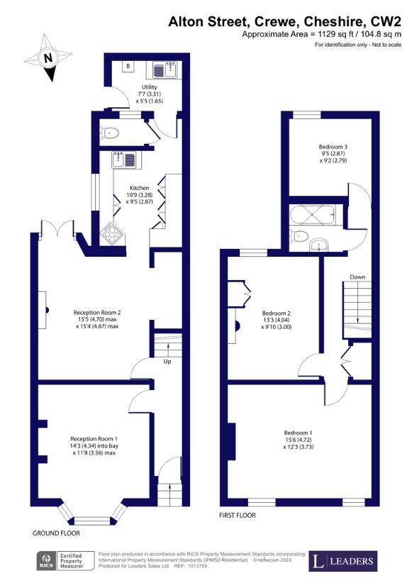 3 bedroom property for sale - floorplan