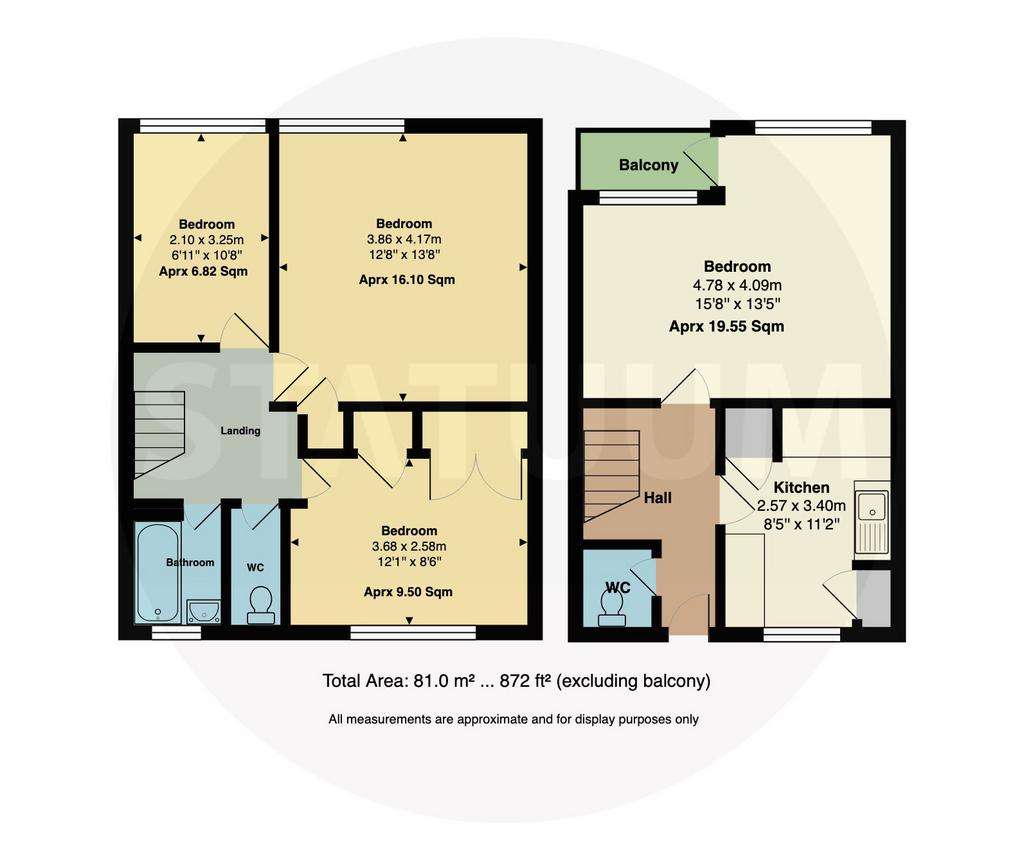 4 bedroom maisonette to rent - floorplan