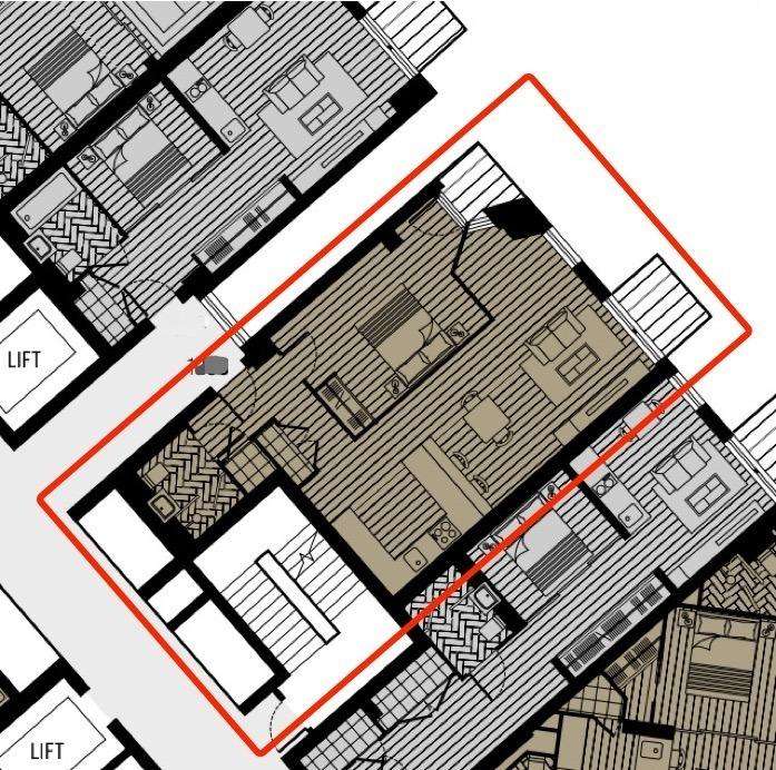 1 bedroom flat to rent - floorplan