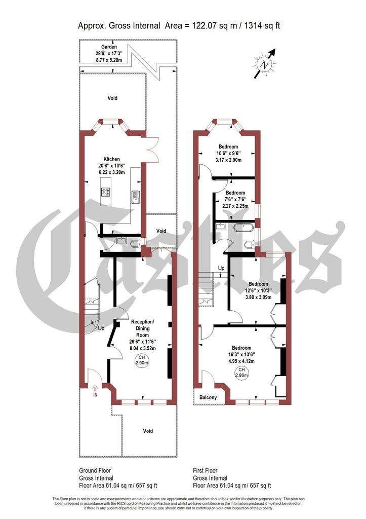 4 bedroom maisonette to rent - floorplan