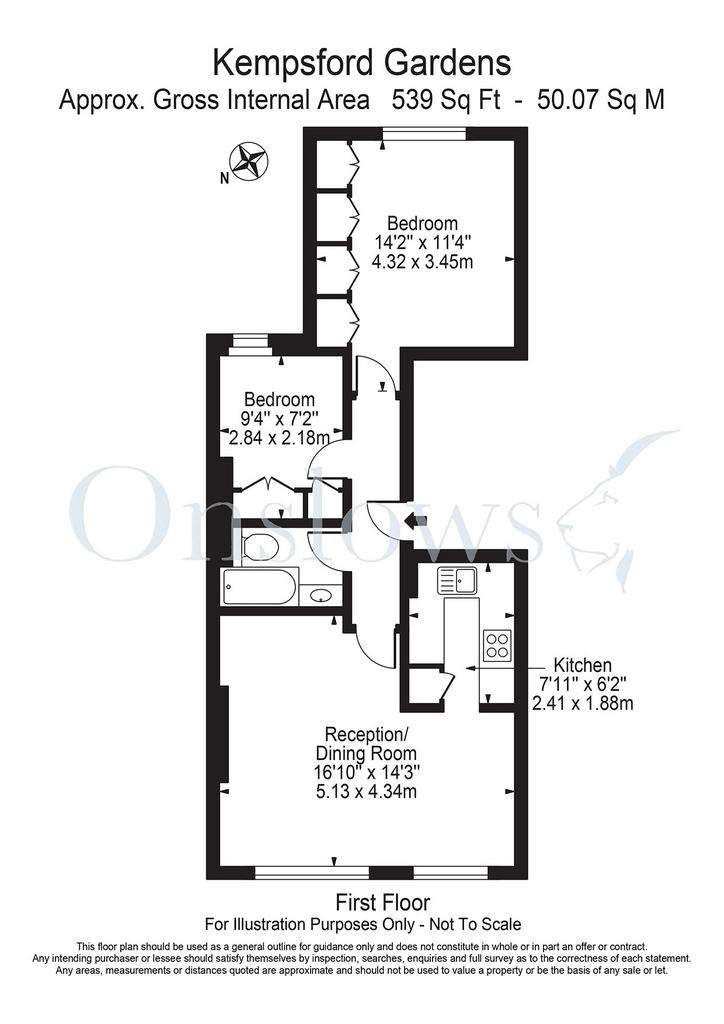 2 bedroom flat to rent - floorplan