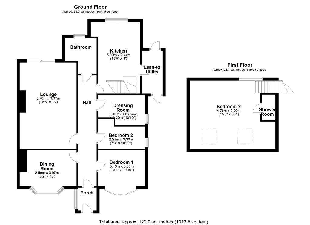 3 bedroom semi-detached bungalow for sale - floorplan