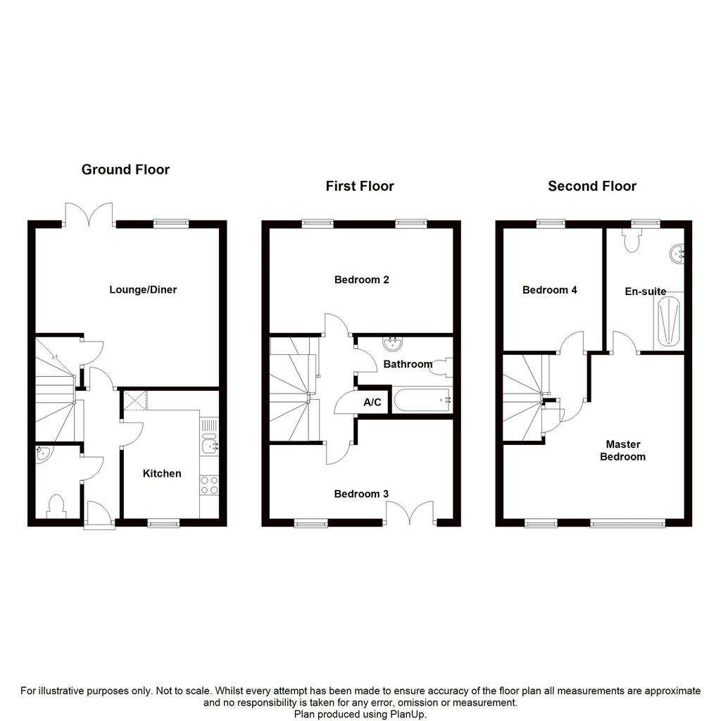 4 bedroom terraced house to rent - floorplan