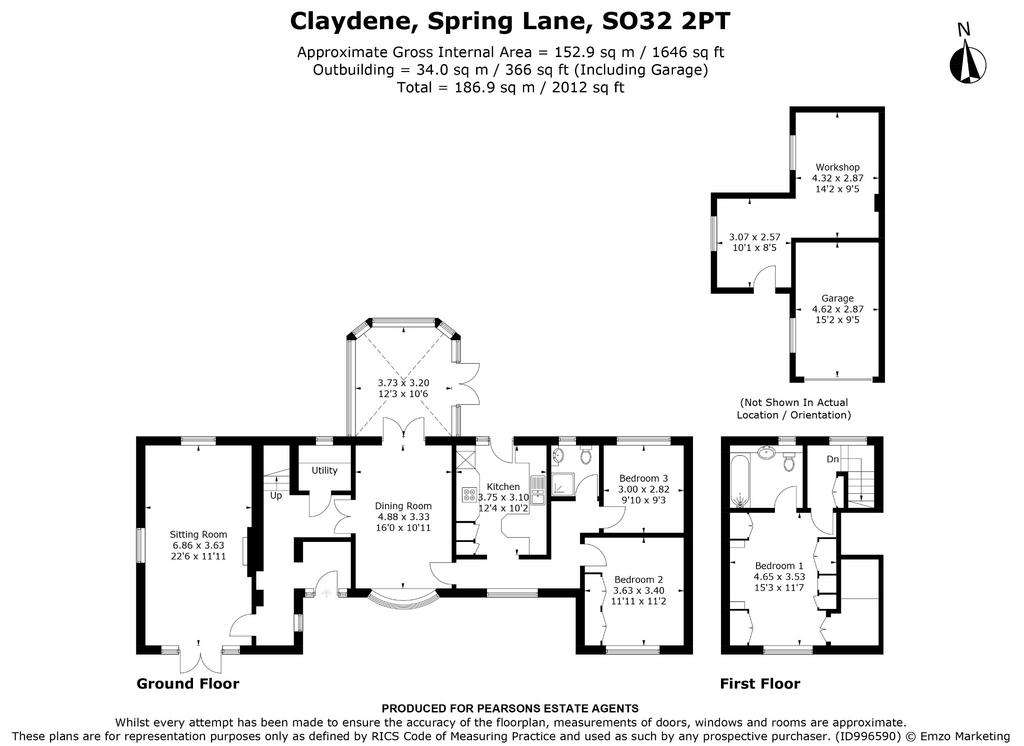 3 bedroom detached house for sale - floorplan