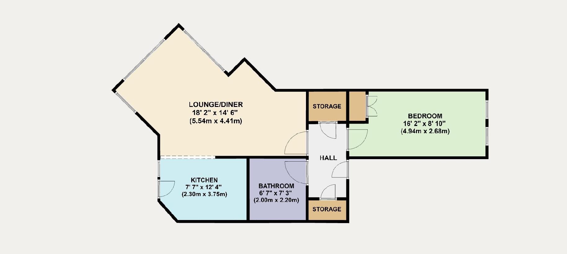 1 bedroom flat for sale - floorplan