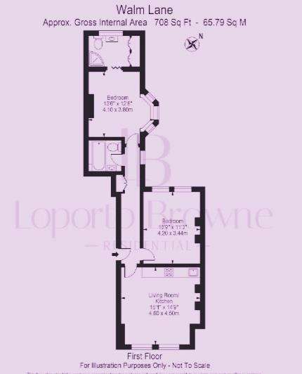 2 bedroom flat to rent - floorplan