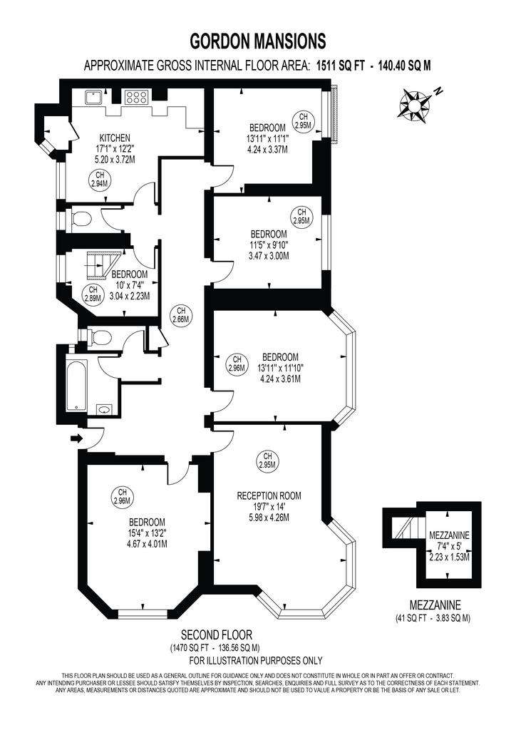 5 bedroom flat to rent - floorplan