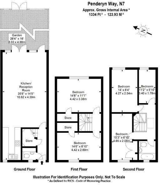 5 bedroom town house to rent - floorplan