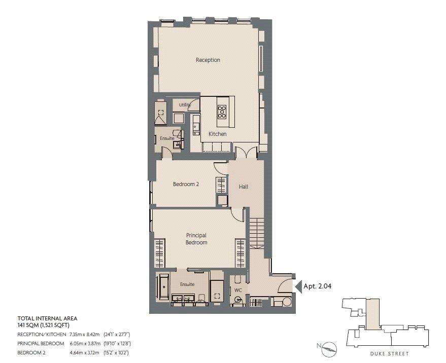 2 bedroom flat to rent - floorplan