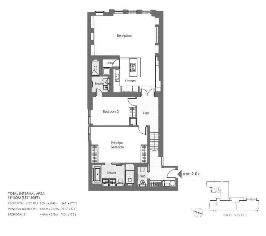 2 bedroom flat to rent - floorplan