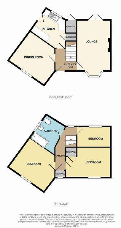 3 bedroom semi-detached house for sale - floorplan