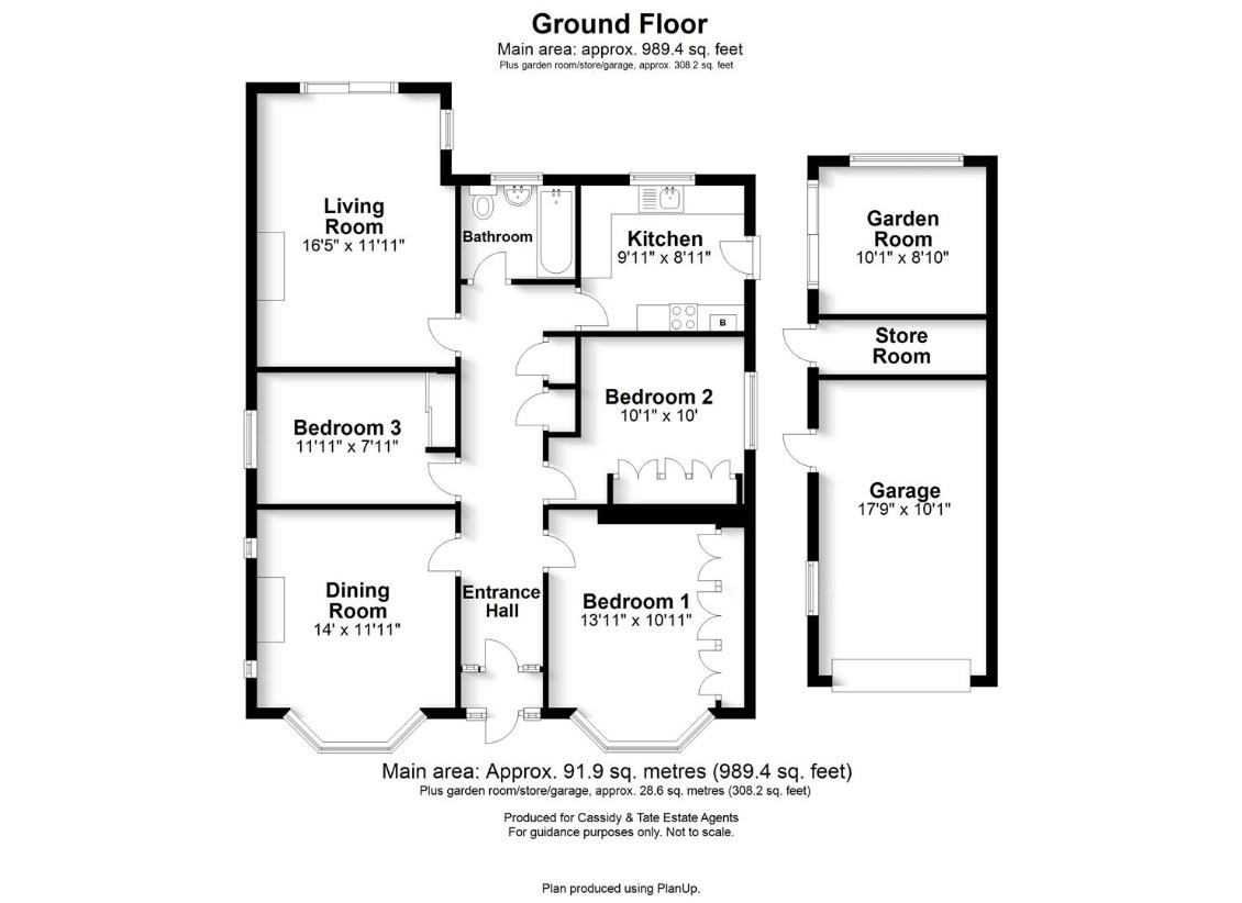 4 bedroom bungalow for sale - floorplan