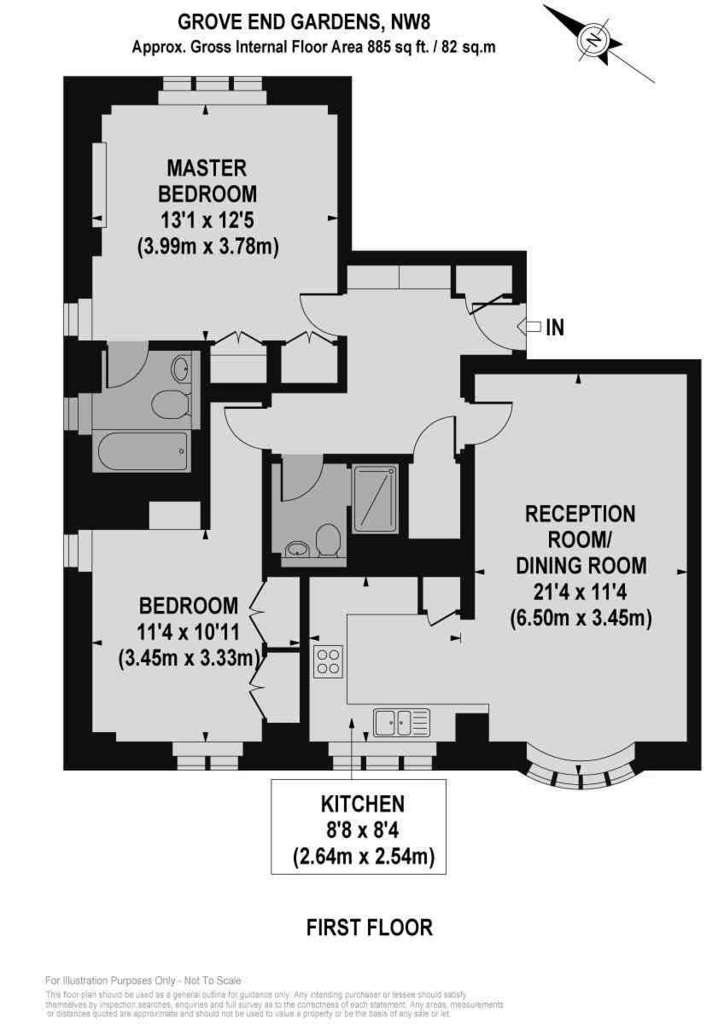 2 bedroom flat to rent - floorplan