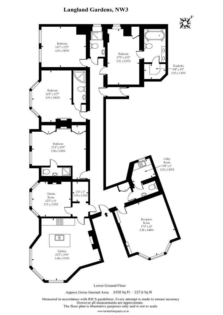 4 bedroom flat to rent - floorplan