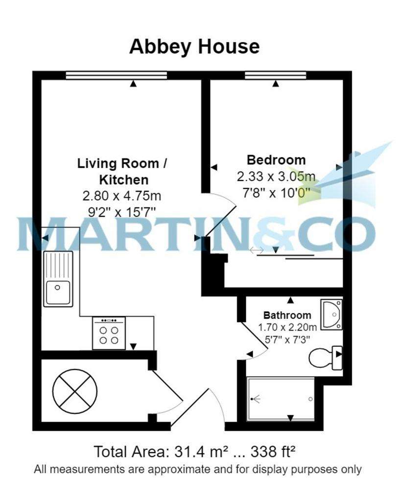 1 bedroom flat to rent - floorplan