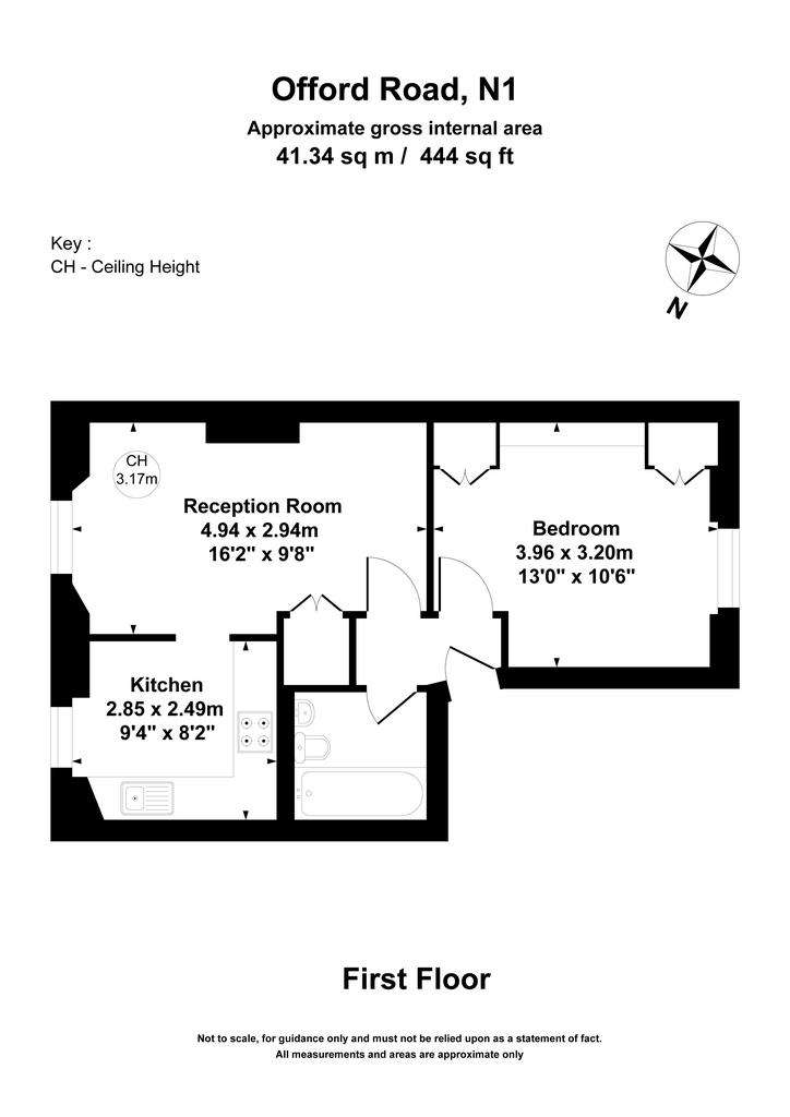 1 bedroom flat to rent - floorplan