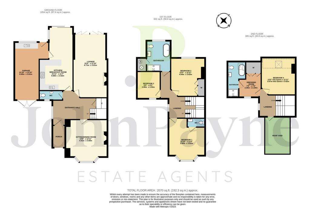 4 bedroom semi-detached house for sale - floorplan