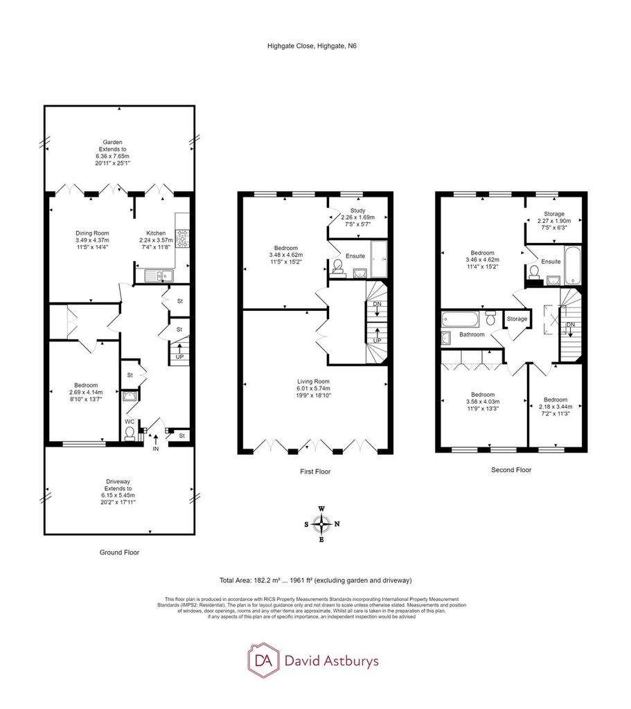 5 bedroom terraced house to rent - floorplan