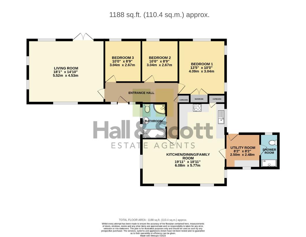 3 bedroom bungalow for sale - floorplan