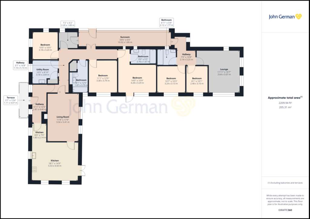 5 bedroom detached bungalow for sale - floorplan