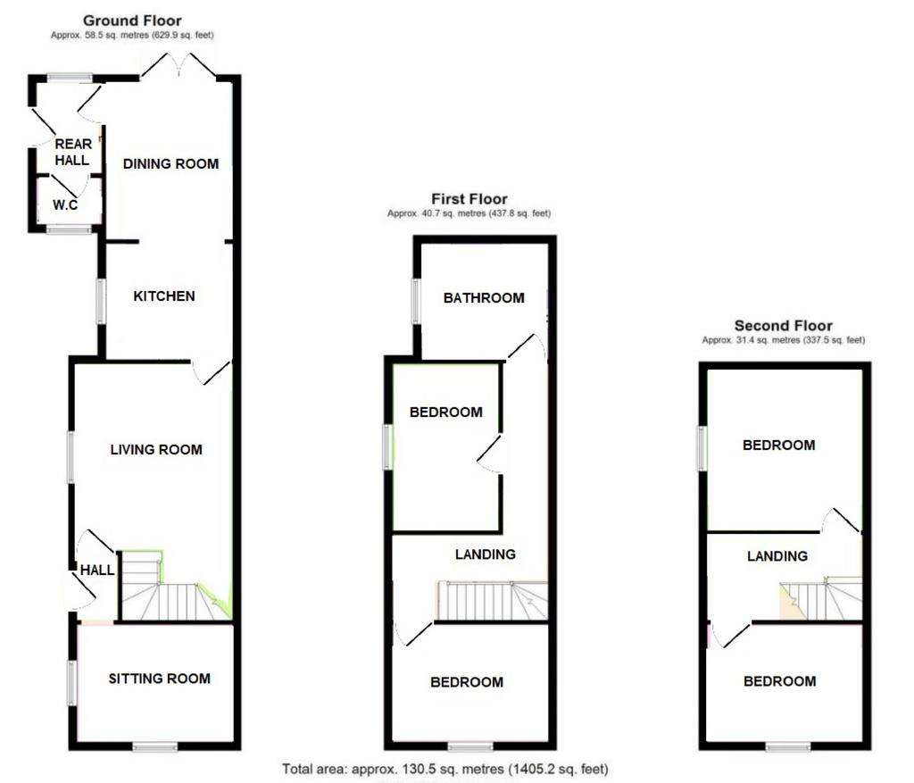 4 bedroom semi-detached house to rent - floorplan