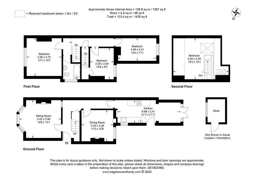 4 bedroom semi-detached house for sale - floorplan