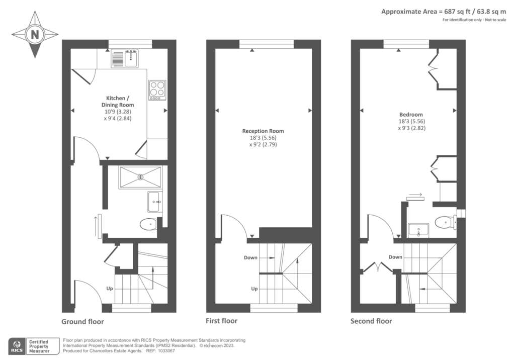 1 bedroom town house for sale - floorplan