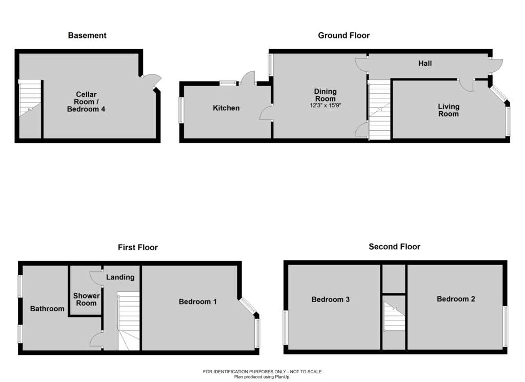 5 bedroom terraced house for sale - floorplan