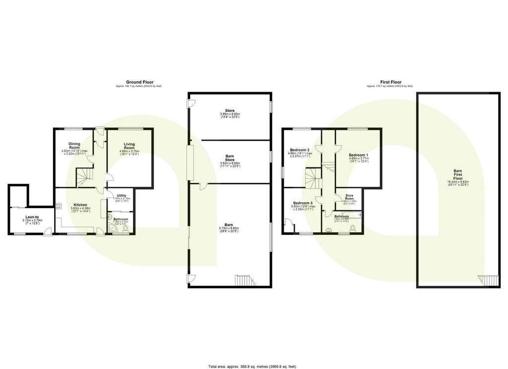 3 bedroom farm house for sale - floorplan