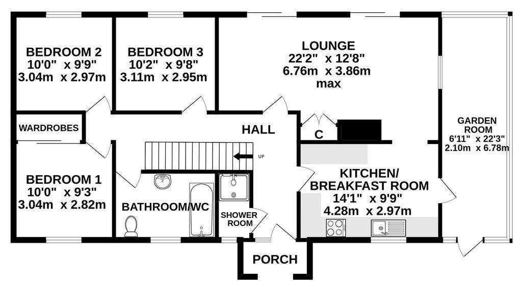 5 bedroom bungalow for sale - floorplan