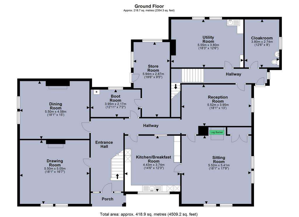 7 bedroom equestrian facility for sale - floorplan