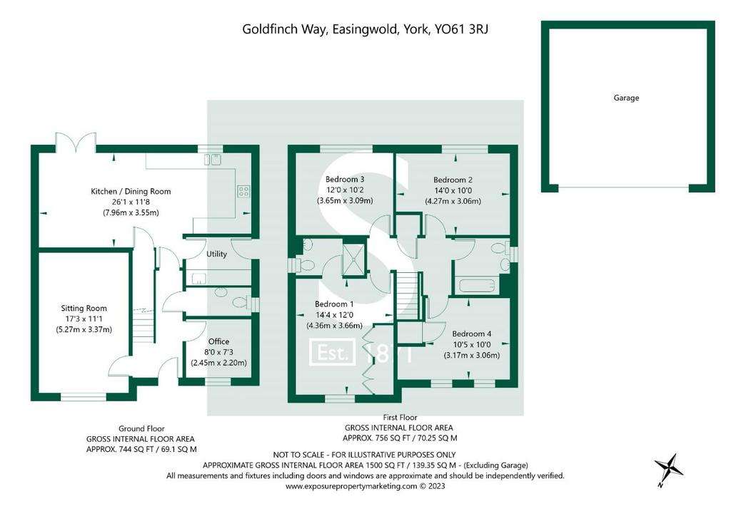 4 bedroom detached house for sale - floorplan