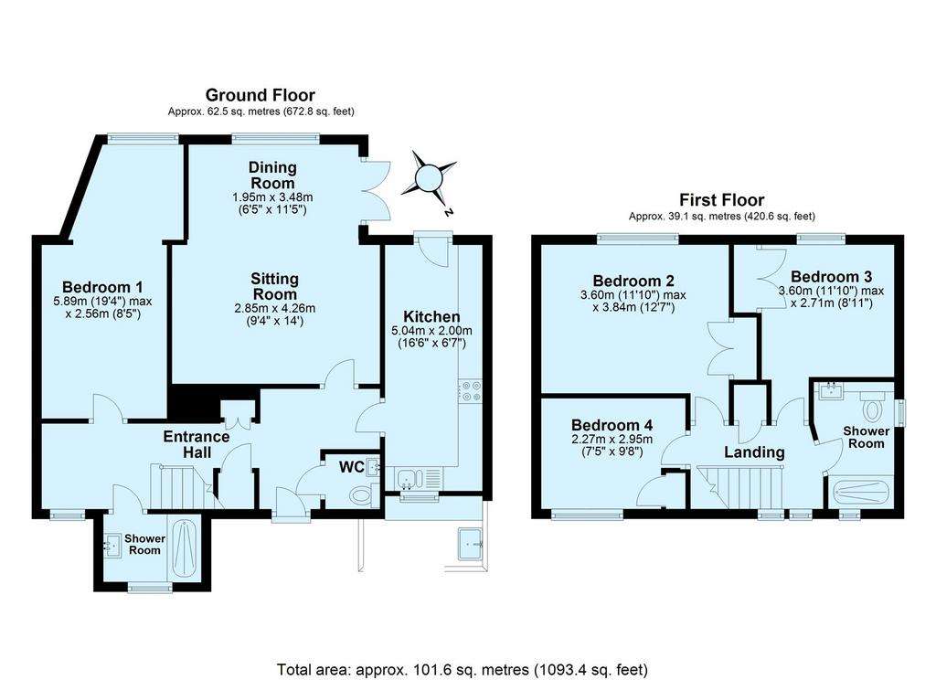 4 bedroom semi-detached house for sale - floorplan