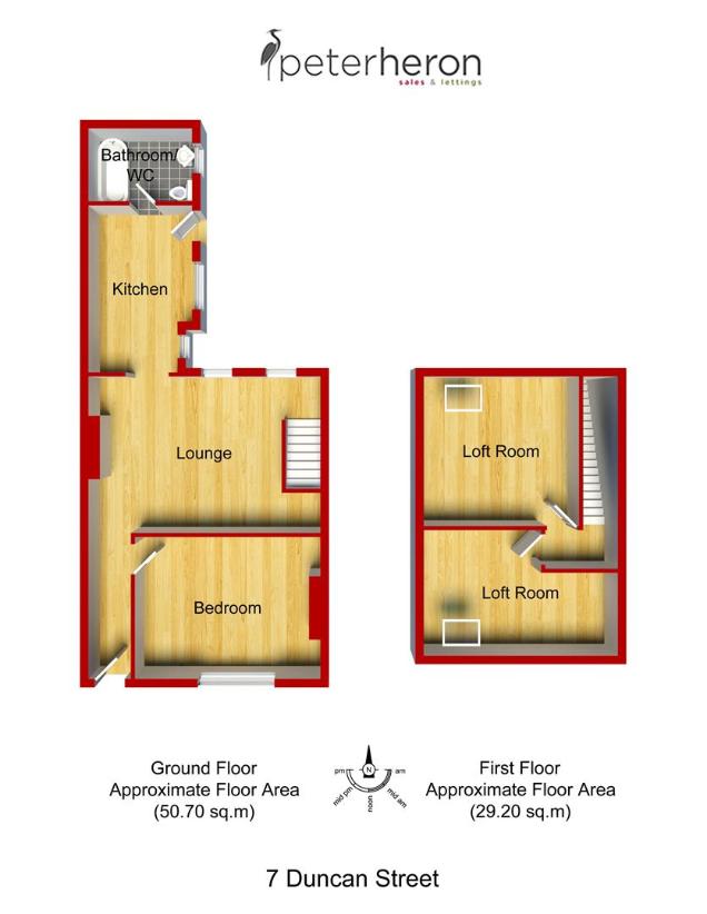 1 bedroom cottage for sale - floorplan