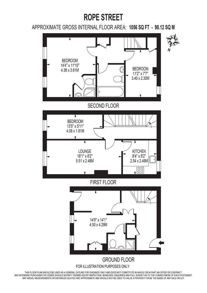 4 bedroom duplex apartment to rent - floorplan